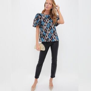 Nwt - Tuckernuck - XS - Pomander Place Multi Sequin Jada Blouse Blue